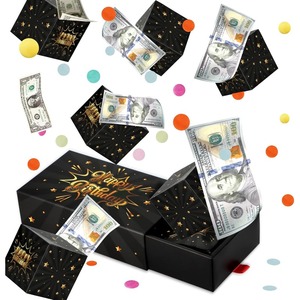 Caja de Regalo Sorpresa de Cumpleaños, Caja de Regalo Explosiva con Diseño Pop-up, Caja de Dinero para Cumpleaños, se puede personalizar según sus necesidades - Product Image 1