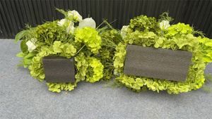 Moda verde matrimonio composizione di fiori artificiale verde scuro Anthurium fiori ortensia centrotavola per la decorazione del partito - Product Image 6