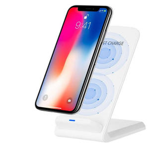Para <span class=keywords><strong>cargador</strong></span> rápido soporte Pad inalámbrico 2 bobinas para iPhone 11 Pro para <span class=keywords><strong>Samsung</strong></span> para Galaxy Note 5 S7 <span class=keywords><strong>S6</strong></span> <span class=keywords><strong>Edge</strong></span> <span class=keywords><strong>Plus</strong></span> teléfono móvil - Product Image 2