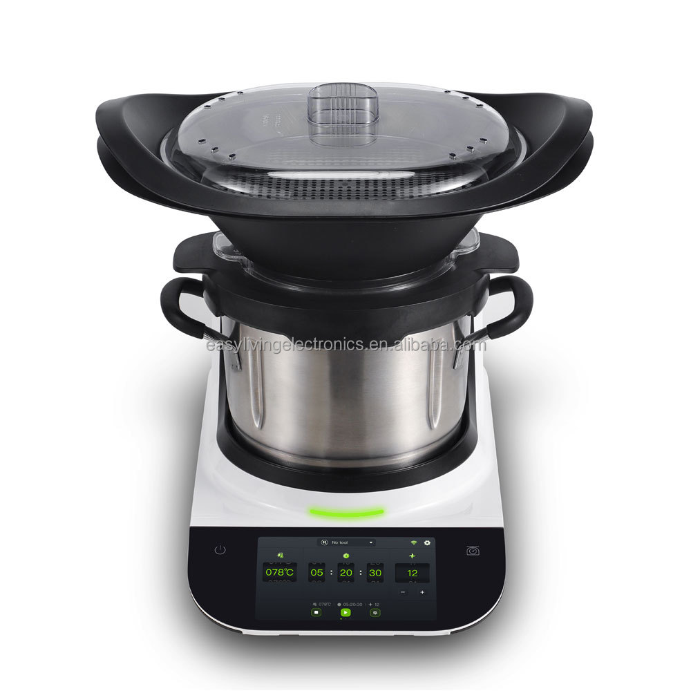 N in 1 Multi Purpose Food Processor 1000W Powerful 5 Inch LED Touch Control Kitchen Machine Combo Food Processor Cooker