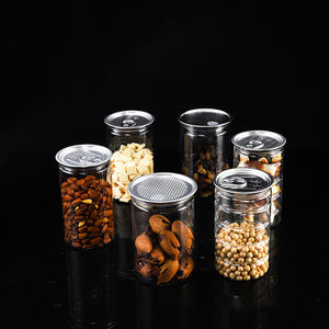 Wholesale <b>Food</b> Grade Plastic Sealed Jar with Pull Ring Lid for Sugar Candy Cookie <b>Storage</b> - Product Image 1