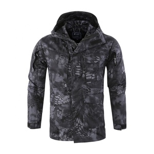 Chaqueta Cortavientos Impermeable con Estampado para Exteriores, <span class=keywords><strong>Ropa</strong></span> de Caza y <span class=keywords><strong>Senderismo</strong></span>, en Oferta - Product Image 3