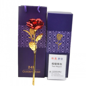 กล่องของขวัญวันแม่สุดหรูวันวาเลนไทน์กุหลาบทอง24K ดอกกุหลาบสีทอง - Product Image 3