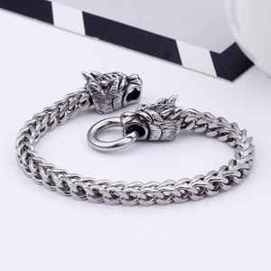 KALEN Stainless Steel 22.5CM Animal <strong>Wolf</strong> Bracelets <strong>Jewelry</strong> for Men - Product Image 3