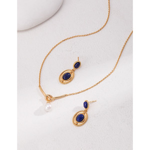 Orecchini pendenti in lapislazzuli naturali - Product Image 4