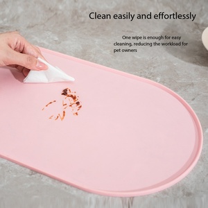 <span class=keywords><strong>Tappetino</strong></span> <span class=keywords><strong>in</strong></span> <span class=keywords><strong>Silicone</strong></span> per Cibo per Cani e Gatti, Ovale Impermeabile Antiscivolo, <span class=keywords><strong>Tappetino</strong></span> Anti-Rovesciamento per Ciotole - Product Image 4