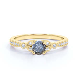 Anello in zirconio cubico con taglio brillante unico da 1,5 ct con sette pietre simulate con diamante promessa fede - Product Image 3