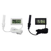 Medidor electrónico de temperatura y humedad integrado, medidor Digital de temperatura y humedad con higrómetro de sonda, FY-12