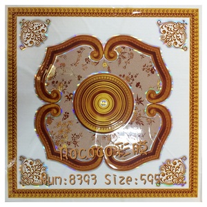 Cina fabbrica di timbratura a caldo falso PVC mattonelle per soffitto facile griglia Design per <span class=keywords><strong>bagno</strong></span> decorazione appartamento soffitti ignifughi - Product Image 1