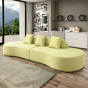Modern Internet Celebrity Full Lounge Sofa Set Living Room Curved Semi-<strong>Circle</strong> <strong>Couch</strong> Vacuum Compression Memory Foam for Villas - Product Image 2