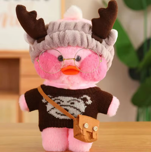 Belle poupée en peluche douce <span class=keywords><strong>LALAFANFAN</strong></span> de noël avec oreille de lapin vêtements amovibles jouets canard cadeau pour les enfants - Product Image 3