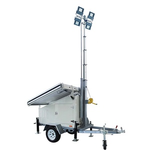 Tour <span class=keywords><strong>d</strong></span>'éclairage <span class=keywords><strong>solaire</strong></span> mobile portable avec trois panneaux solaires de 400W pour les travaux nocturnes - Product Image 6