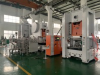 Machine de fabrication de conteneurs en aluminium jetables pour plats à emporter, entièrement automatique, à quatre cavités