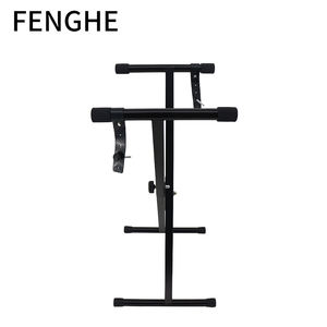 공장 직접 도매 Q-10X X 형 휴대용 및 조정 가능한 피아노 키보드 악기 스탠드 피아노 가정 및 라이브 공연 - Product Image 3