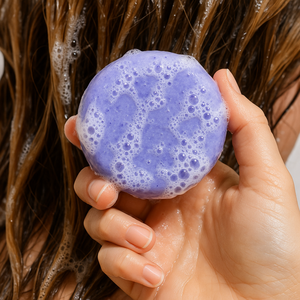 Ensemble de shampooing et d'après-shampooing solides neutresisants et tonifiants de couleur violette avec biotine pour les blondes et les <span class=keywords><strong>cheveux</strong></span> <span class=keywords><strong>colorés</strong></span> - Product Image 4