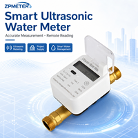 Compteur de débit industriel numérique à ultrasons en laiton/plastique IP68 compatible 4G NB-IoT Mbus Zigbee LoRaWAN sans valve