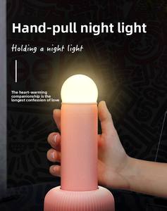 Wholesale LED Night <b>Light</b> Table Sleep Lamp Hand <b>Pull</b> Switch Rechargeable Atmosphere for Bedroom Decoration Birthday Gift - Product Image 3