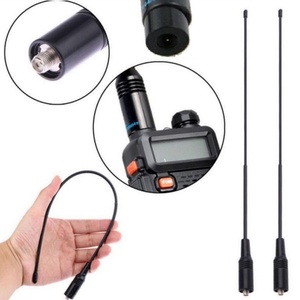 Antenne flexible SMA-F double bande <span class=keywords><strong>VHF</strong></span>/UHF à gain élevé 10W 2.15dB, faible VSWR 50 Ohm, omnidirectionnelle extérieure pour talkie-walkie radio bidirectionnelle - Product Image 1