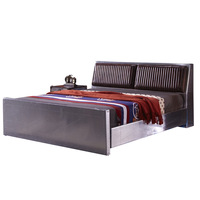 Lit-chaise en aluminium de style aviateur rétro industriel de luxe, style loft, meubles de bureau à domicile avec couleur personnalisée