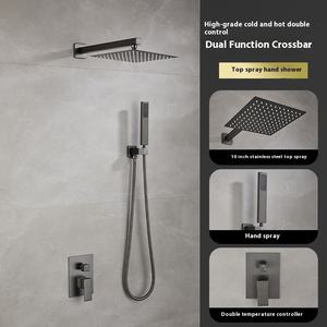 Venta caliente 2 funciones 8/10 pulgadas conjunto de traje de cabezal de ducha cascada oculta juego de ducha completo sin comentarios todavía 3 vendido - Product Image 4