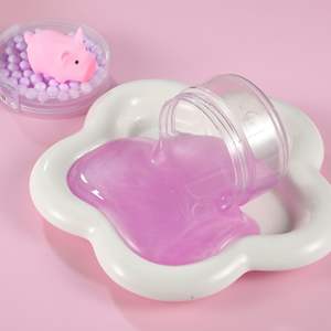 CHENXI Slime interactif pour fêtes, pot double couche, pâte à modeler et slime, 6 couleurs, mignonnes boules anti-stress en mousse animaux, 100% sûr - Product Image 3