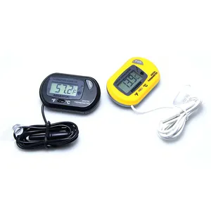 Termometer Digital, stik penghisap hewan peliharaan luar ruangan, Display kristal cair Mini elektronik akuarium tangki ikan Crawler termometer air