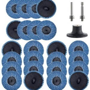 Discos de Láminas Kangxin de 2 Pulgadas (50 mm) y 3 Pulgadas (75 mm) de Zirconio Azul, Discos Abrasivos de Tela para Lijar y Pulir Metal y Madera - Product Image 1