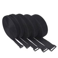 Fil de câble Longueur de coupe libre Cordons Gestion Bande Réglable Réutilisable Même Côté Adhésif Crochet et Boucle Attache Sangles d'attache de câble