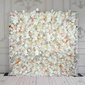 ดอกไม้ประดิษฐ์ตกแต่งผนังพื้นหลังผนังกลางแจ้งสำหรับถ่ายภาพติดผนังงานแต่งงาน - Product Image 2