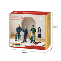 Ensemble de 8 figurines de famille asiatique, modèles de personnages multi-générations (grandparents, parents, enfants, bébés) pour le jeu en classe préscolaire