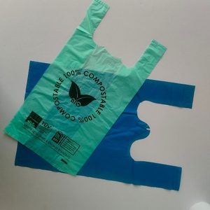 Sacs de courses en plastique personnalisables de qualité supérieure, réutilisables, type T-shirt, avec logo en rouleau – Vente directe usine - Product Image 5