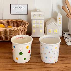 Tazón de cerámica alto <span class=keywords><strong>y</strong></span> cremoso contemporáneo, diseño mate de dibujos animados para Postres, yogur <span class=keywords><strong>y</strong></span> helado, jarrón de mesa versátil - Product Image 2