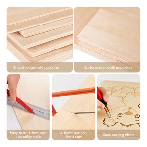 Panneaux <span class=keywords><strong>en</strong></span> bois de peuplier et de tilleul de 3 mm et 5 mm, <span class=keywords><strong>prix</strong></span> de gros d'usine, pour la gravure au laser, panneau de découpe au laser, contreplaqué artisanal <span class=keywords><strong>en</strong></span> peuplier - Product Image 4