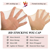 Bonnet de perruque HD transparent élastique super transparent pour bonnet de perruque de ventilation avant en dentelle Accessoires de perruque