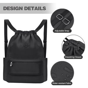 Mochila Impermeable con Cordón Ajustable y Bolsillo para Ropa Mojada, Gran Capacidad, para Deportes y Gimnasio, para Hombres y Mujeres - Product Image 4
