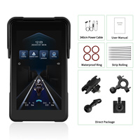 Podofo Écran vertical portable de 5 pouces pour voiture et moto, CarPlay sans fil, Android Auto, étanche IP68 avec bouton de télécommande