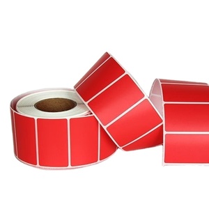 Etiqueta adhesiva recubierta de <span class=keywords><strong>papel</strong></span> semibrillante de tamaño 57x32x76x38 de color personalizado, etiqueta adhesiva de color de <span class=keywords><strong>transferencia</strong></span> térmica, etiqueta de envío - Product Image 2