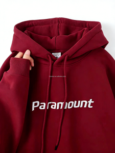 ผู้ผลิตเสื้อฮู้ดผ้าฟลีซโพลีเอสเตอร์/คอตตอน 220GSM เป็นมิตรกับสิ่งแวดล้อม รับผลิตแบบ OEM |   เสื้อฮู้ดดี้ปักลายแบบรีดร้อน - Product Image 2