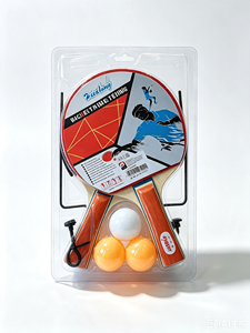 ERPS.L. Set di Racchette da Ping Pong Portatili Modello 10605 in Plastica con Telaio in Legno per Tennis da Tavolo in Confezione Blister - Product Image 1
