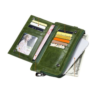 Portefeuille pour homme en cuir de vache véritable avec logo personnalisé, grande capacité, sac à main pour la vente en gros de marques - Product Image 6