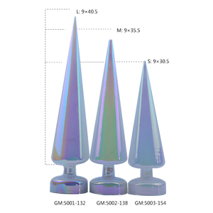 2025 populaire 3 pièces ensemble noël lumières décoratives verre arbre <span class=keywords><strong>table</strong></span> pièce maîtresse décoration - Product Image 2