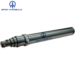 Cylindre de verrouillage de hayon personnalisé de 4 pouces de diamètre et 24 pouces de course pour camion benne arrière avec fixation à fourche - Product Image 4