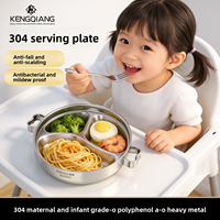 Boîte à lunch pour enfants en acier inoxydable 304, compartimentée, boîte à bento pour le dîner, récipient de stockage alimentaire, boîte à petit-déjeuner pour bébé avec poignée
