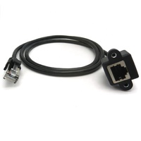 Cat 5 RJ45 Kabel Ekstensi Jaringan LAN Ethernet Pria Ke Wanita dengan Dudukan Panel Sekrup