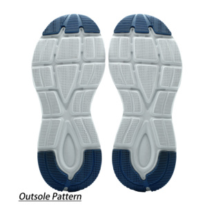 Suela de Zapato de EVA, PVC y TPR, Color Azul Marino, Paneles Laterales de PVC Gris, Diseño con Tiras en el Talón, Suela Deportiva Casual para Zapatillas - Product Image 5