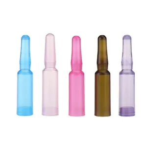 Groothandel Medische Beauty Fles Ampul Mini Clear Amber Ampul Fles Trompet Cap Hoofd 1.5Ml 3Ml 5Ml