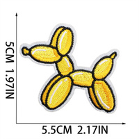 Veste de dessin animé animal mignon jaune de sublimation de haute qualité en gros broderie fer sur des patchs pour vestes