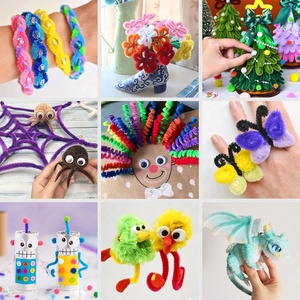 Nouvelles 212 pièces de nettoyeurs de tuyaux, fournitures d'artisanat, tiges en chenille, fournitures artistiques pour l'art et l'artisanat créatifs, jouets et jeux pour enfants, cadeaux - Product Image 6