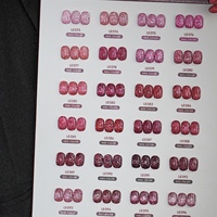 ZRKGEL Kit de Gel Scintillant Rouge 24 Couleurs, Qualité Professionnelle, Effet Disco, Haute Pigmentation, Sans TPO & HEMA, Vente en Gros