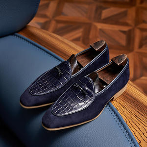 Mocasines de Estilo Británico para Hombre, Casuales de Negocios, Formales, Otros Materiales Superiores, Grabados, Sin Cordones, que Aumentan la Altura, de Alta Calidad - Product Image 6